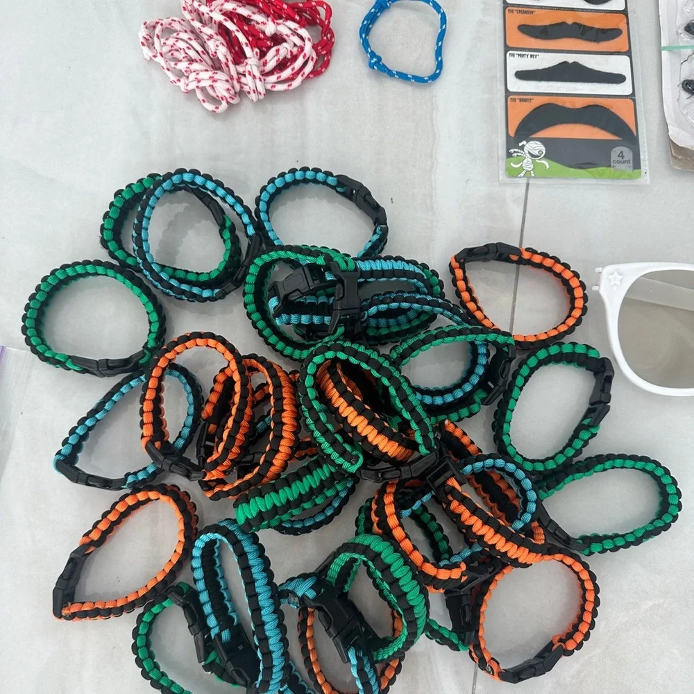 PARTY!! NEW Party Favors, Dress Up Photo Props Funny Glasses Mustaches Bracelets